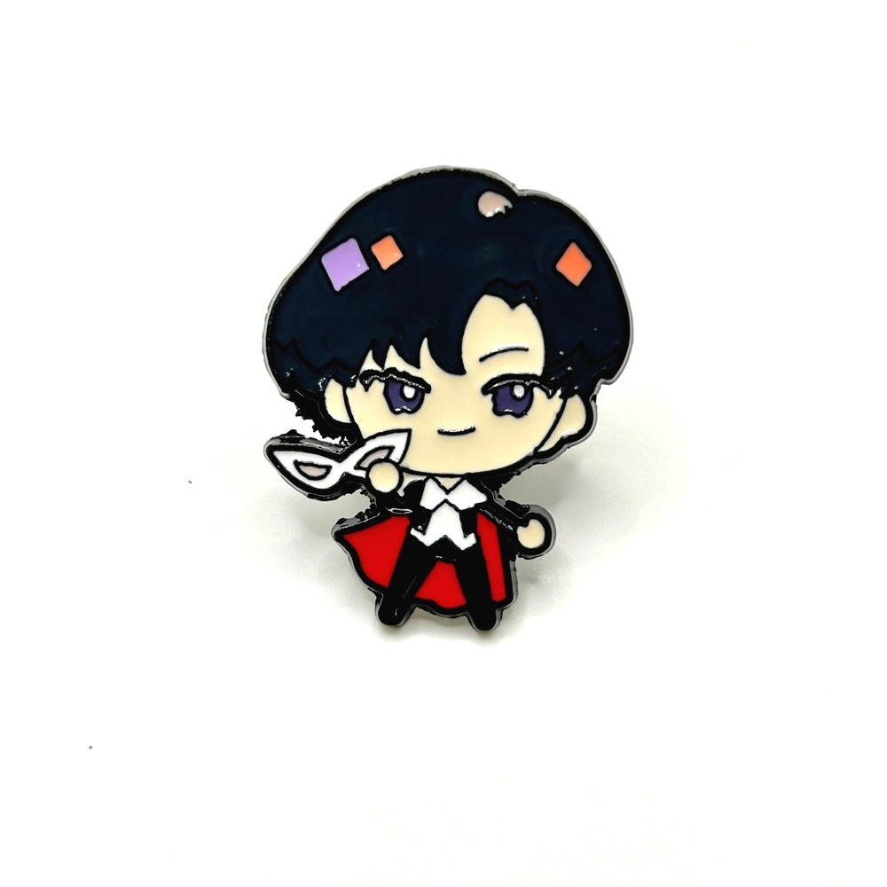 Tuxedo Mask Sailor Moon Enamel Pin Unisex OS Black Chibi Masked Hero Anime Manga